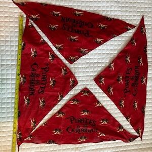 Disney Cruise Line Pirates of the Caribbean Red Bandana set of 4